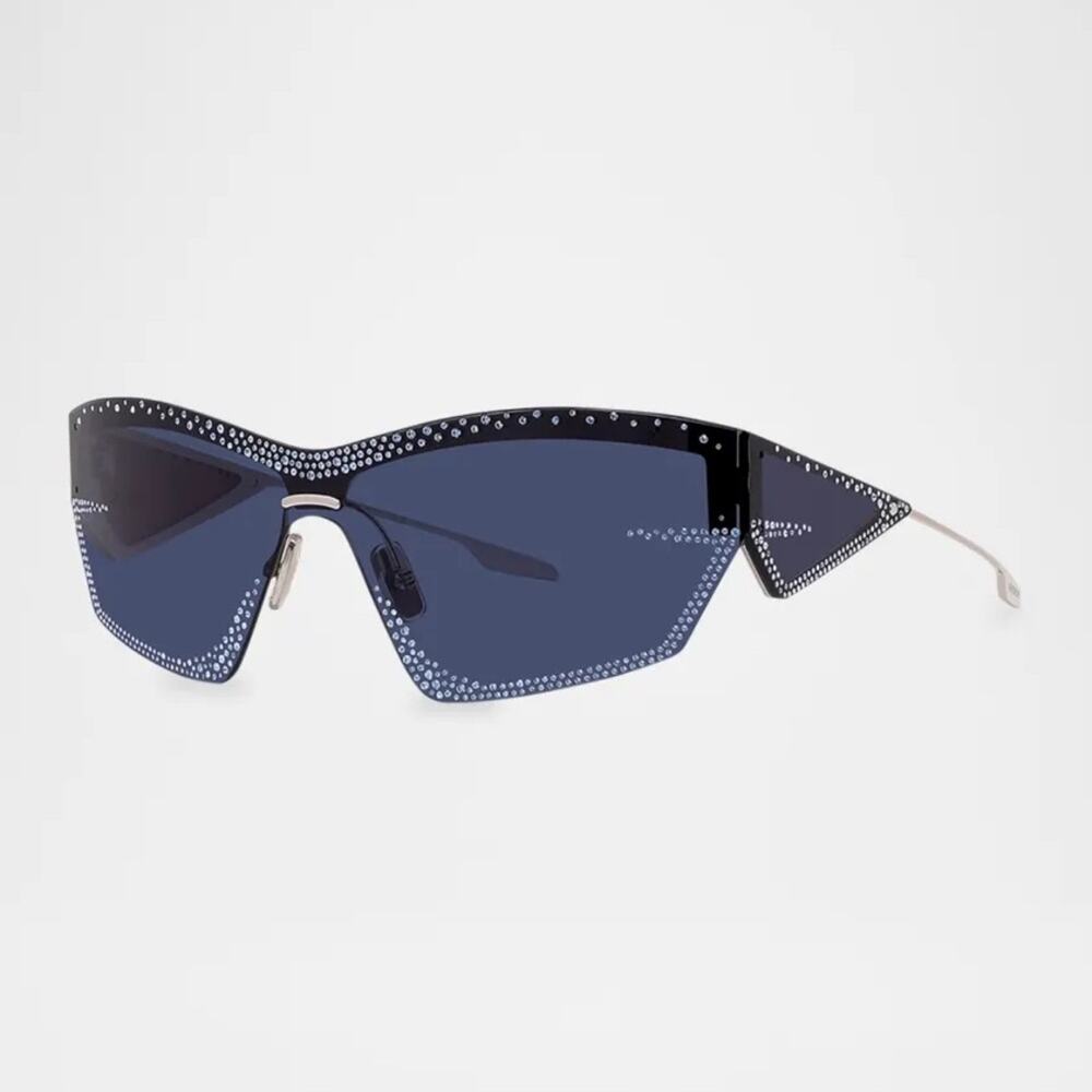 New! Givenchy GV4100US 16V Stylish Blue Rhinestone Sunglasses, Authentic - Picture 2 of 8